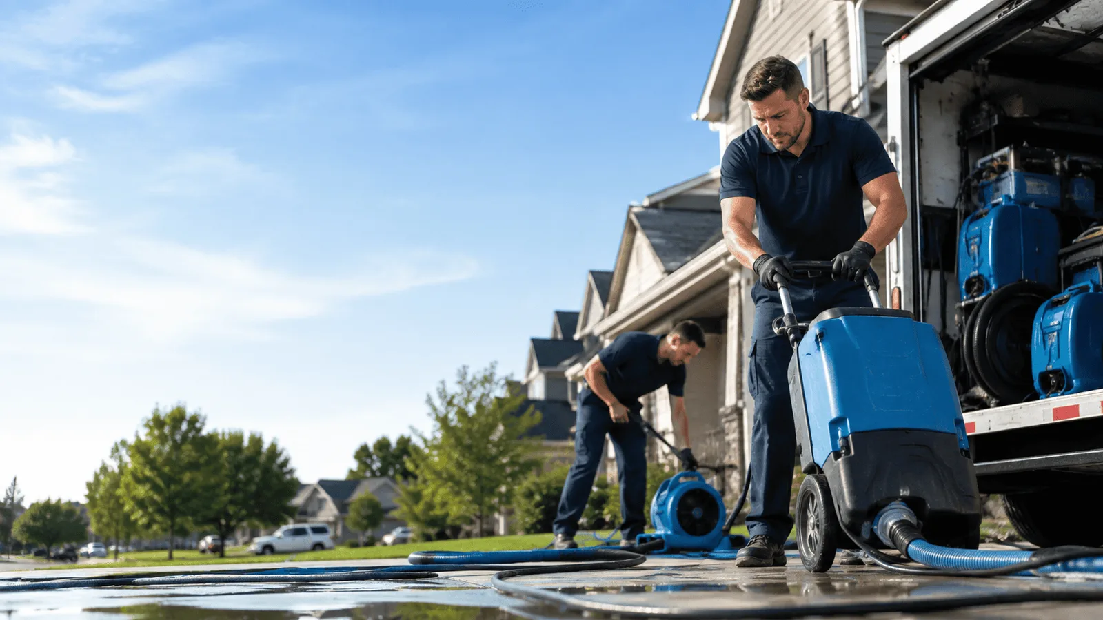 Dehumidification being performed in North Norwich, NY